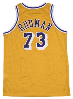 1998-99 Dennis Rodman Game Used Los Angeles Lakers Home Jersey (Bill Bertka LOA - Assistant Coach)